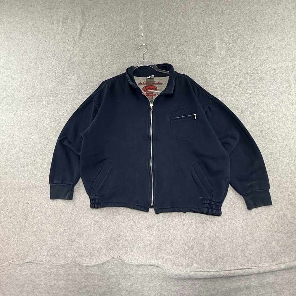 Vintage 90s Guess Boxy Cropped Bomber Jacket Sweatshirt USA MADE Men's M